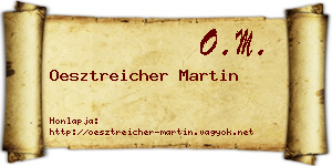Oesztreicher Martin névjegykártya